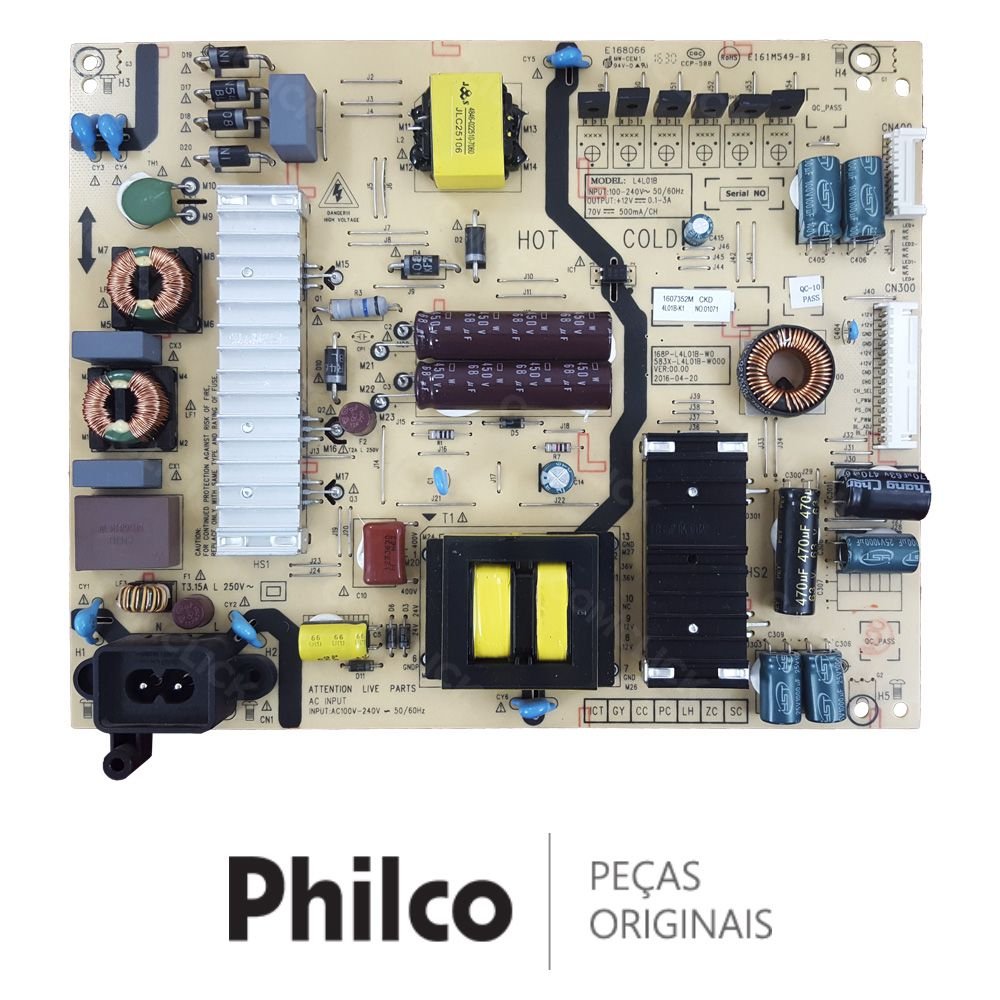 Placa Fonte 168-L4L01B-W000 para TV Philco PH49E20DSGWA