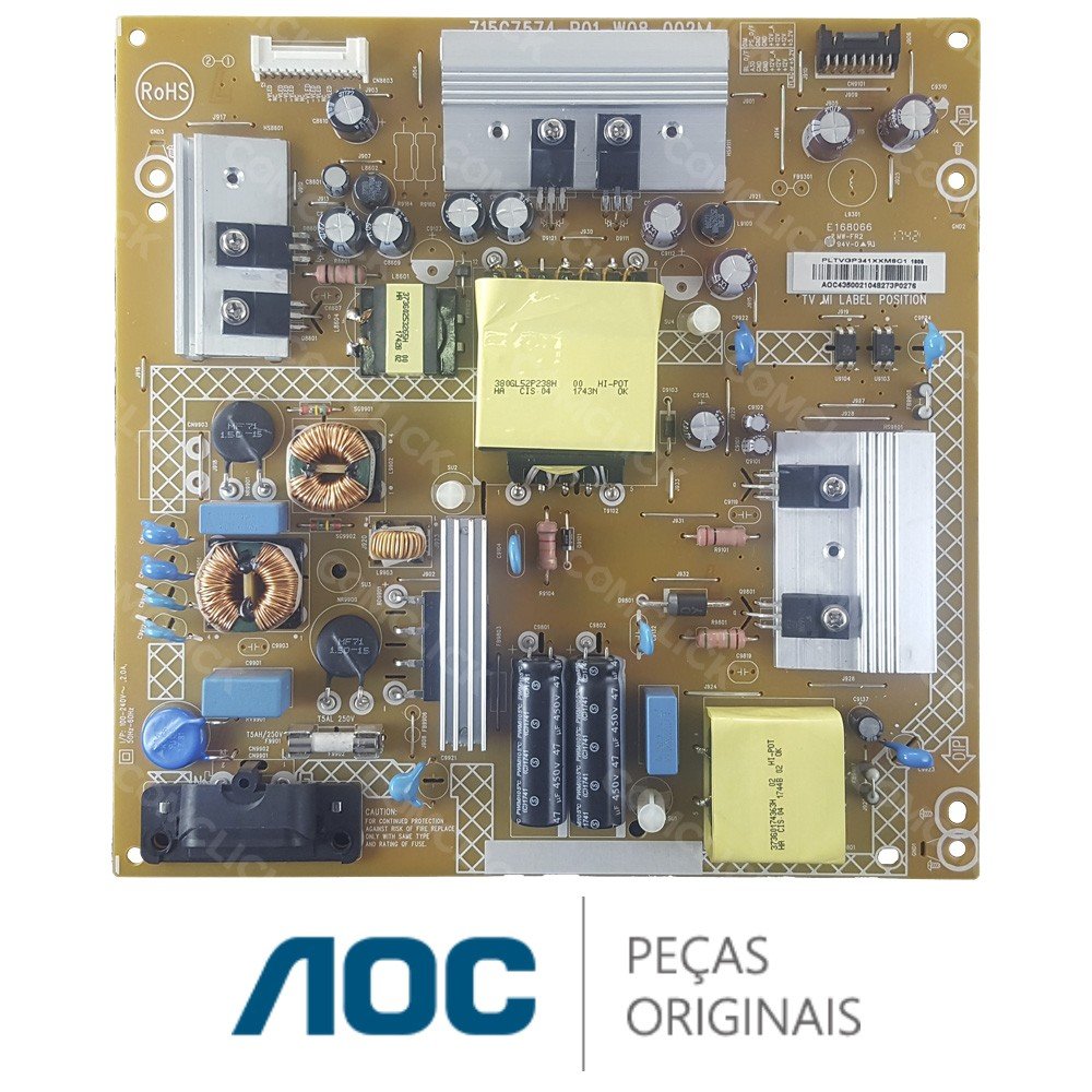 Placa Fonte 715G7574-P01-W08-002M TV AOC LE43S5970