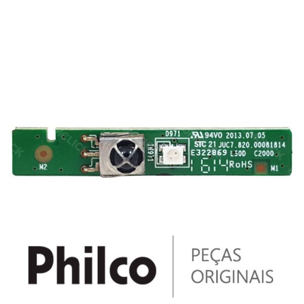 Placa IR / Receptora do Controle JUC7.820.00081814 TV Philco PH32U20DG, PH32U20DSG, PH32U20DSGW