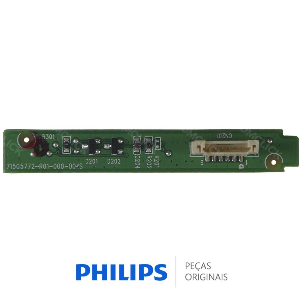 Placa PCI IR / Receptora do Controle Remoto para TV Philips 32PFL3018D, 42PFL3008D, 46PFL3008D
