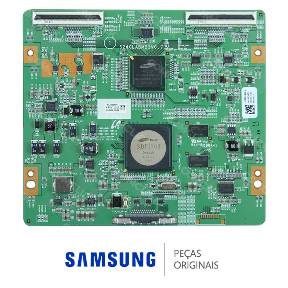 Placa PCI T-CON S240LABMB3V0.7 para TV Samsung UN55D7000LGXZD, UN55D8000YGXZD