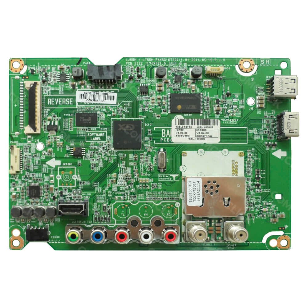 Placa Principal EAX66167204 / EBT63734412 / EBU63188104 TV LG 43LF5400, 43LF5410