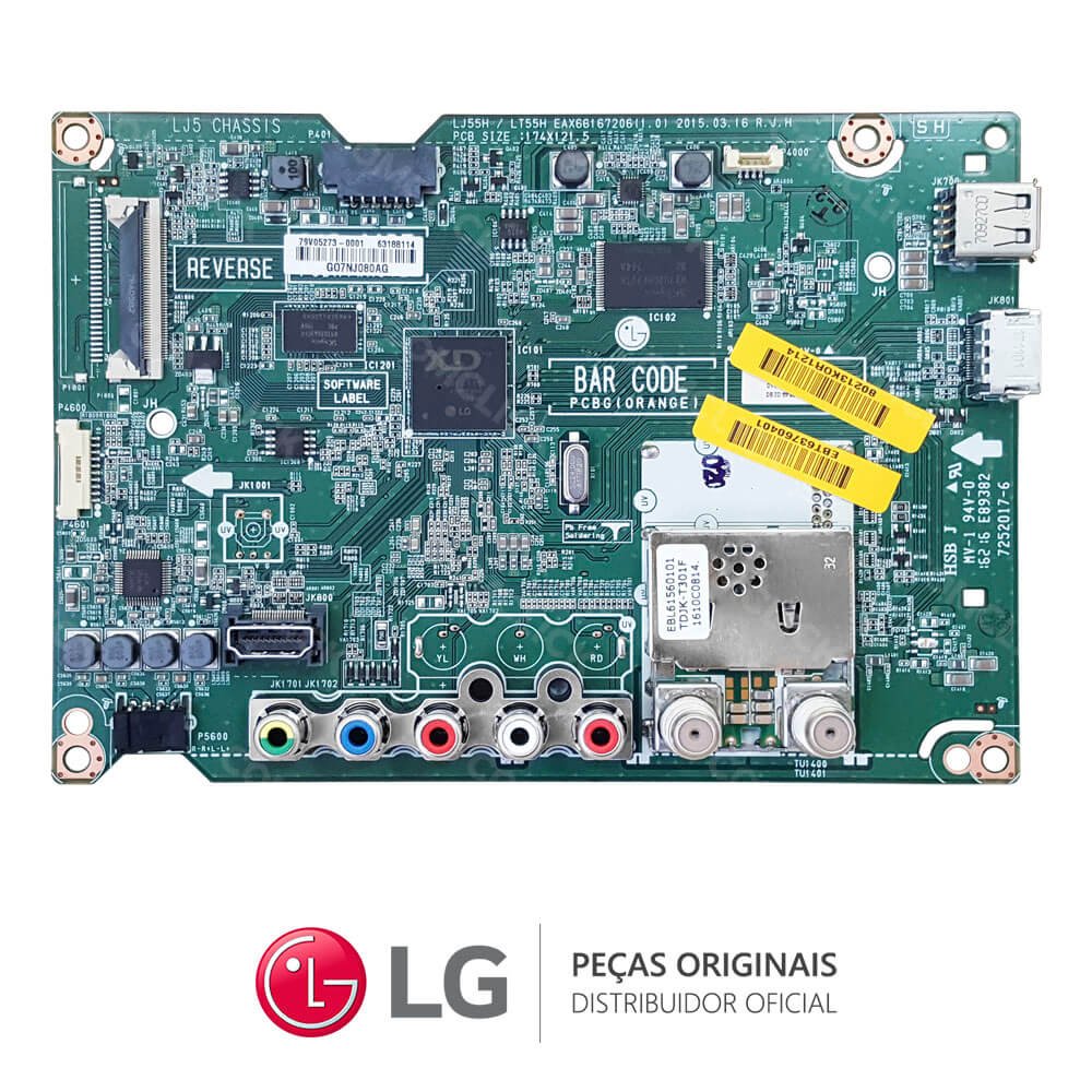 Placa Principal EAX66167206 / EBT63760401 para TV LG 49LF5400, 49LF5410