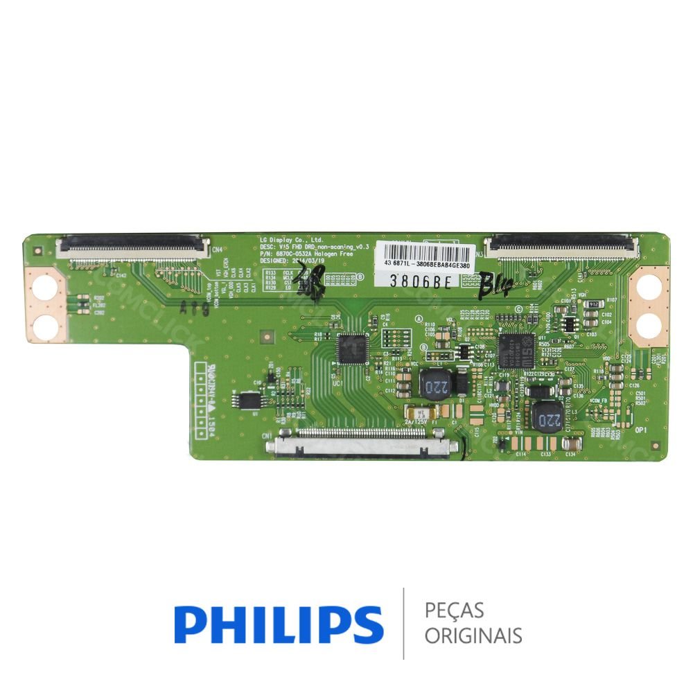 Placa T-CON 6870C-0532A para TV Philips 43PFG5000/78, 43PFG5100/78