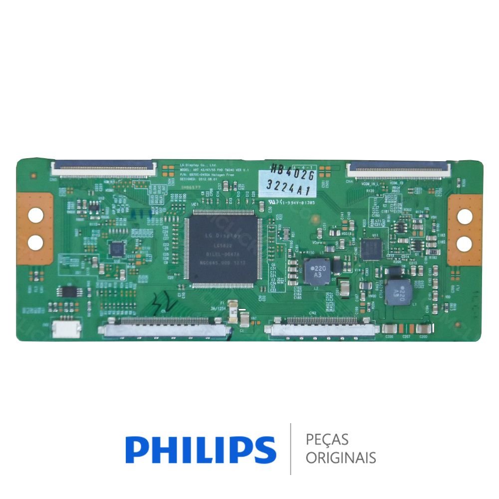 Placa T-CON TM240 / 6870C-0450A para TV Philips 55PFL7008G/78